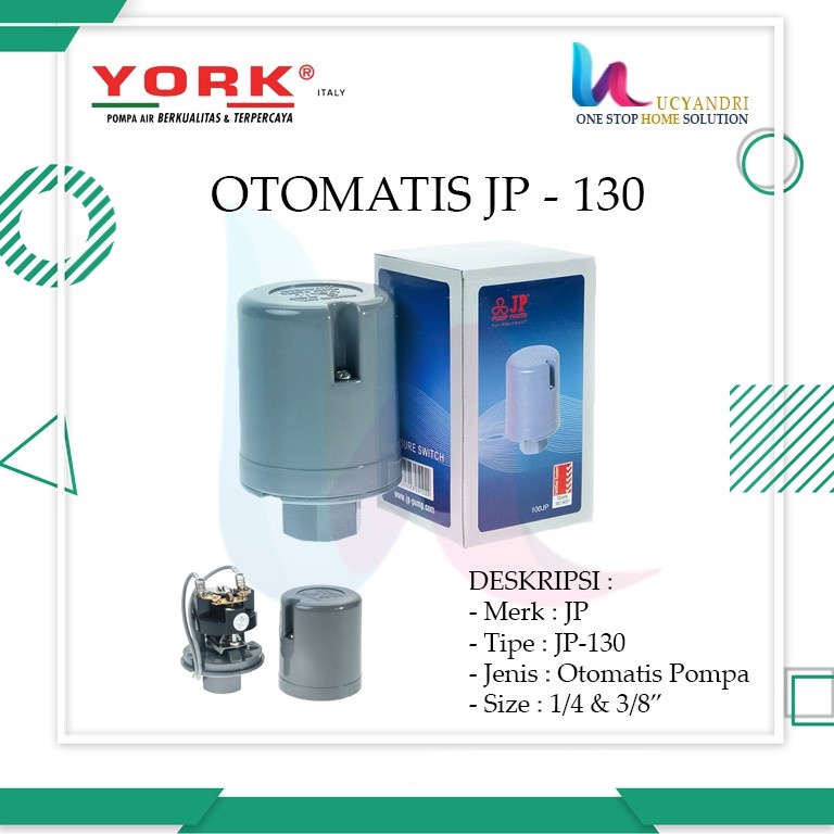 JP-130 2 PLATINA UKURAN OTOMATIS POMPA (PRESSURE SWITCH)