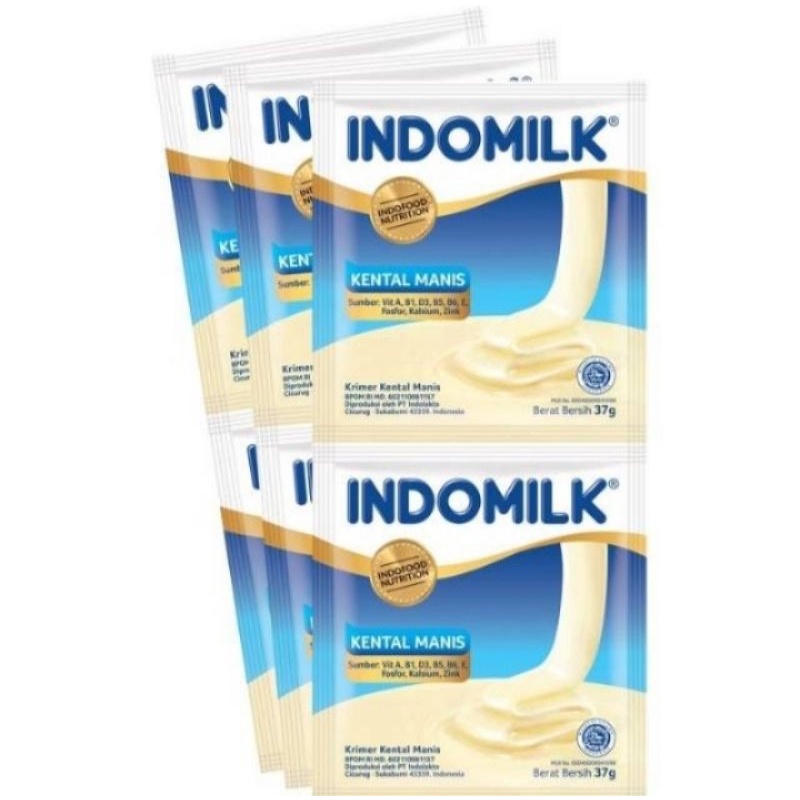 

Susu Kental Manis Indomilk Sachet 37gr Plain/Coklat (isi 6 pcs)