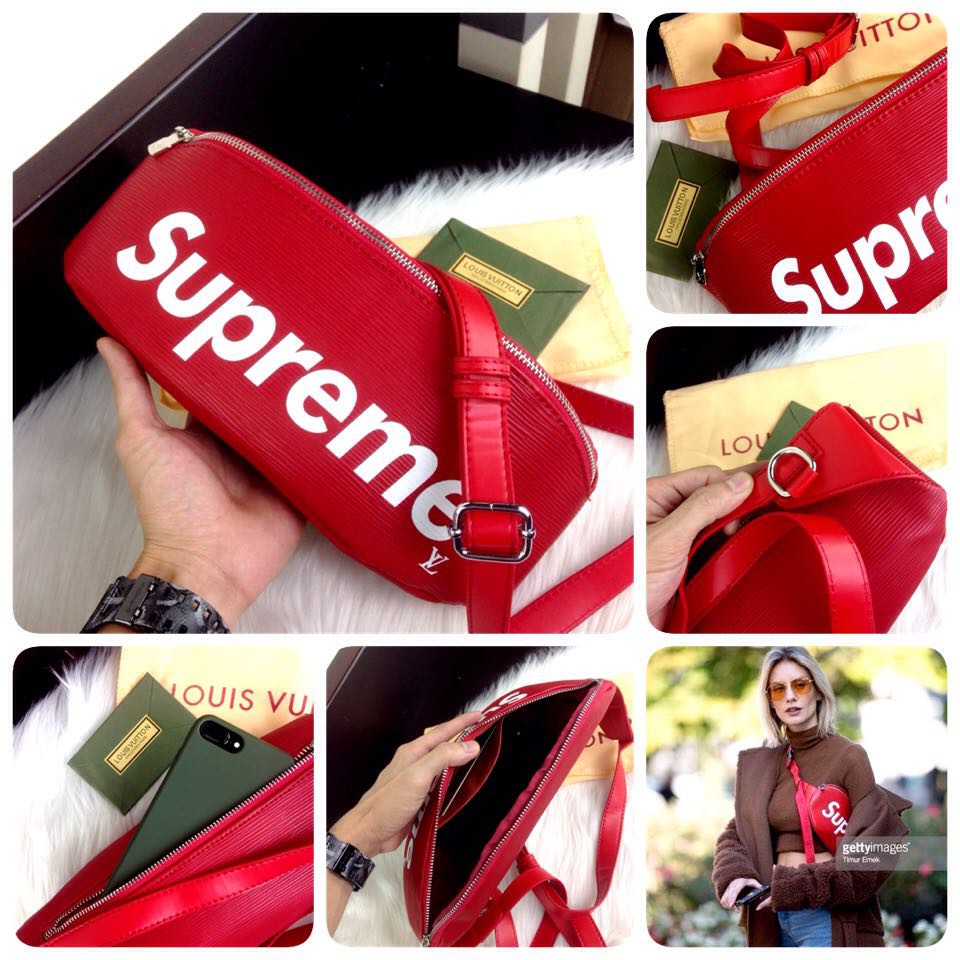 louis vuitton x supreme bumbag epi red