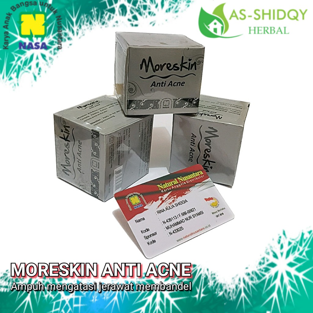 Moreskin Anti Acne  Original Nasa -  Krim Penghilang Jerawat & Bopeng