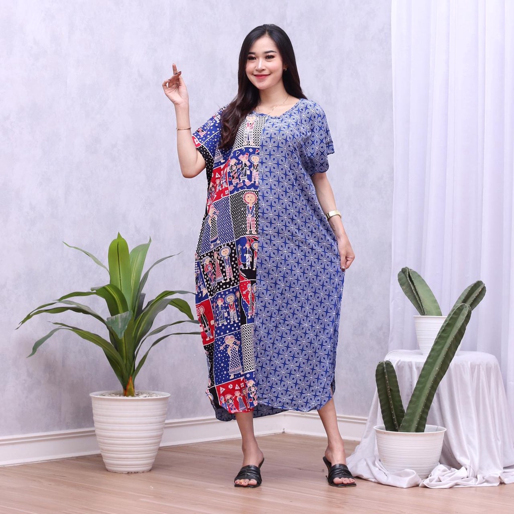 Daster Tedjo Memories Homedress Kelelawar Baju Tidur Rayon Pastel Baju Tidur Kartun Jumbo Santai