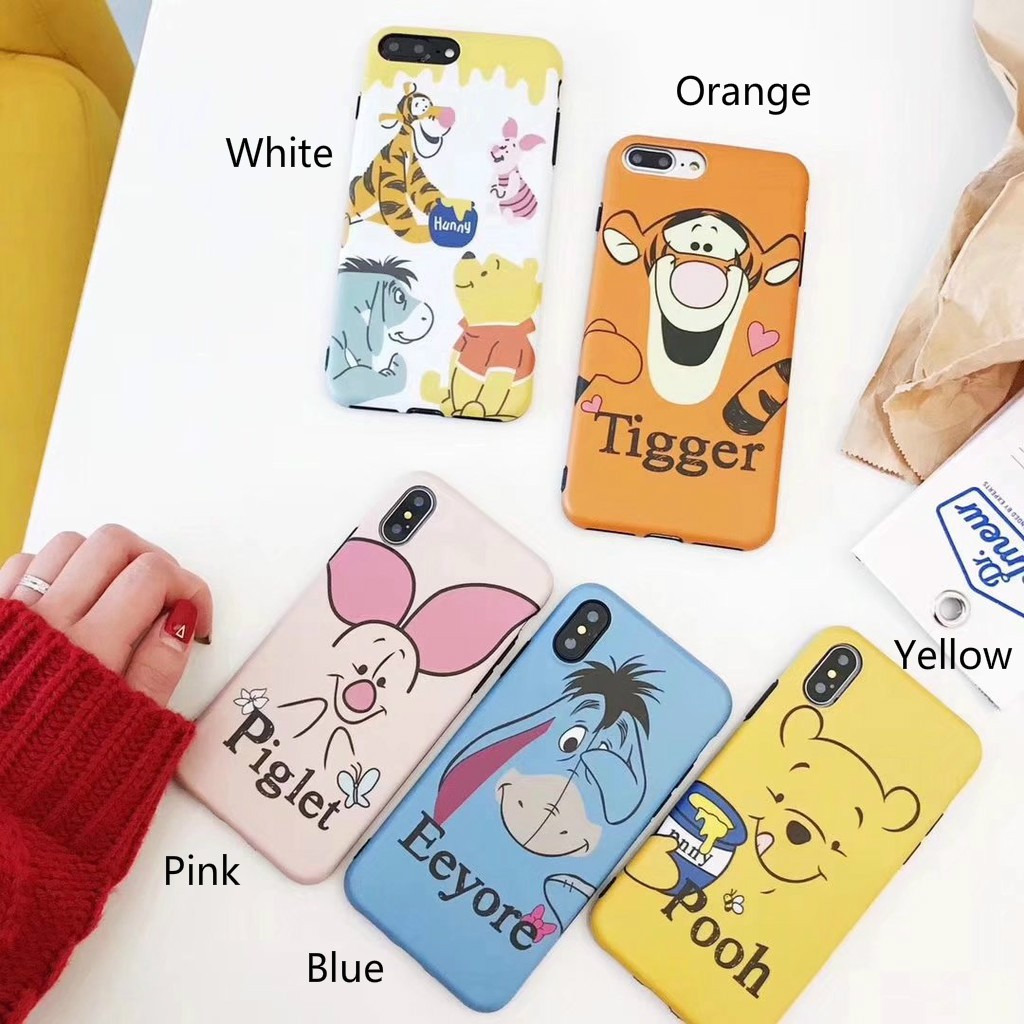 Lucu Kartun Hewan Winnie Pooh Tiger Piglet Soft Case Untuk IPhone X XS Max XR 8 7 6 6s Plus