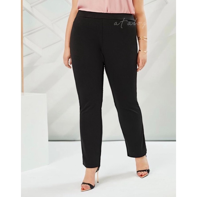 ATALOG - Celana Bahan Kerja Formal Kantor Wanita Oversize Super Jumbo . Office pants 2L-8L