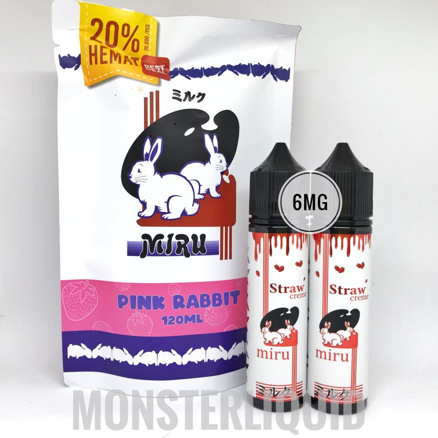 Jual MIRU PINK RABBIT STRAWBERRY BY JOZOJO 6MG 60ML Shopee Indonesia