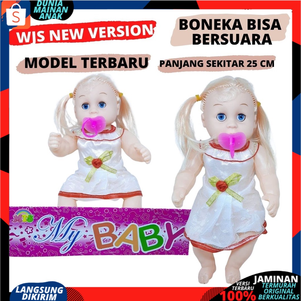 Mainan Anak Perempuan Boneka Bayi Baby Dot Bersuara Papa Mama Ketawa Menangis Kado Ulang Tahun Anak