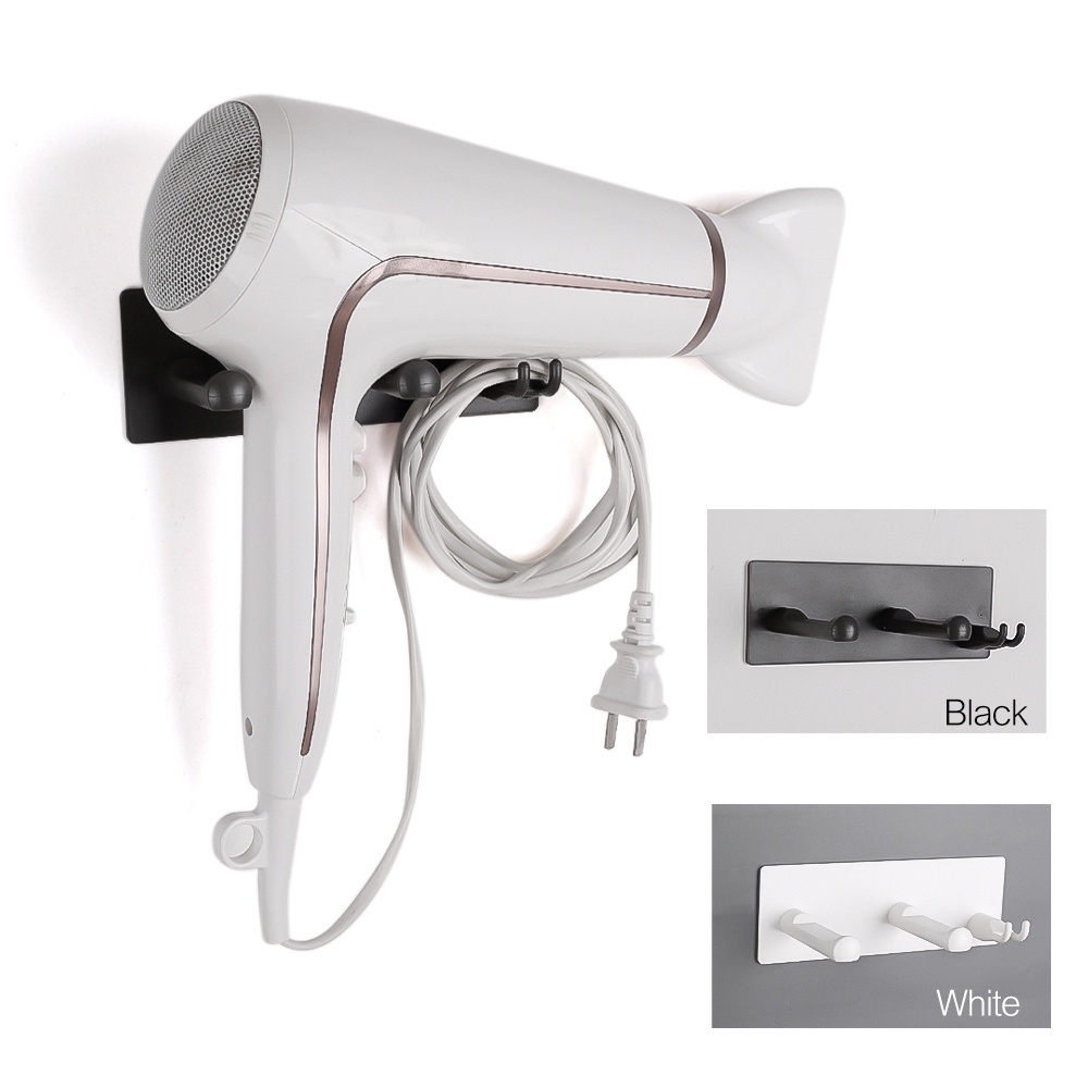 Rak Holder Hair Dryer Multifungsi Dengan Perekat Untuk Kamar Mandi