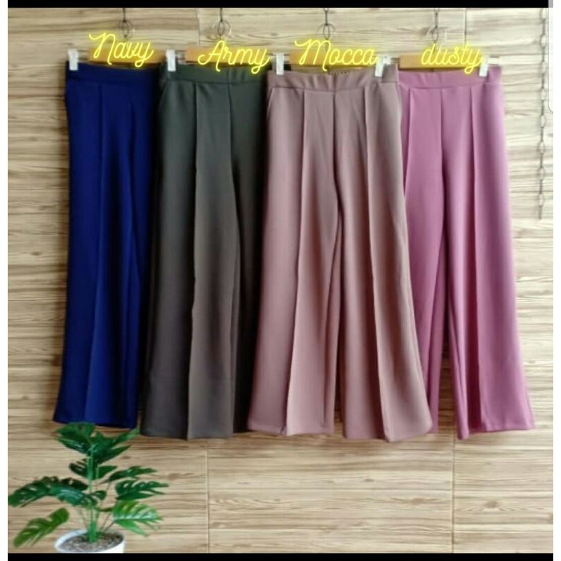 Celana kulot scuba import premium