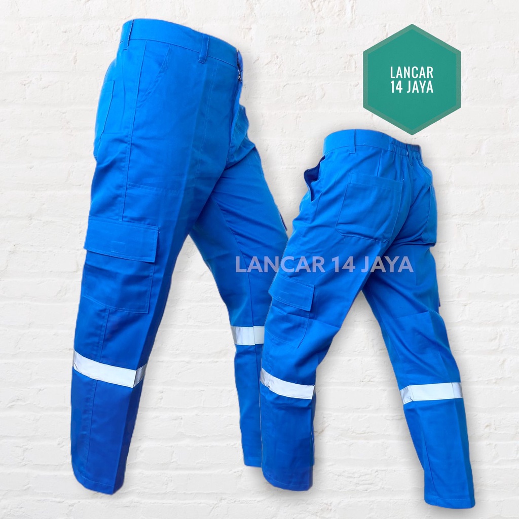 JUMBO SIZE CELANA KERJA WEARPACK SAFETY / SETELAN PROYEK MODEL PDL / CELANA STELAN KATELPAK