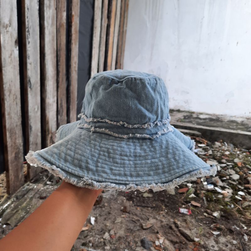 Topi Bucket ZARA Denim Second Original Like New