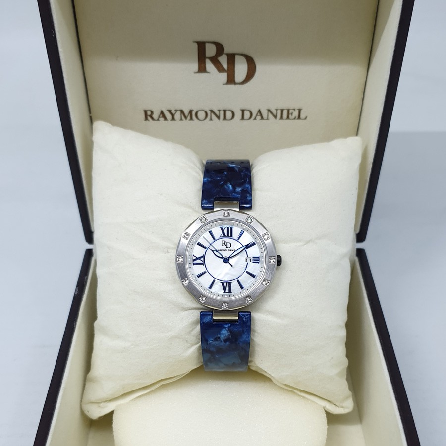 Raymond Daniel RD206 Silver Akr.Biru, Jam Tangan Wanita, Original