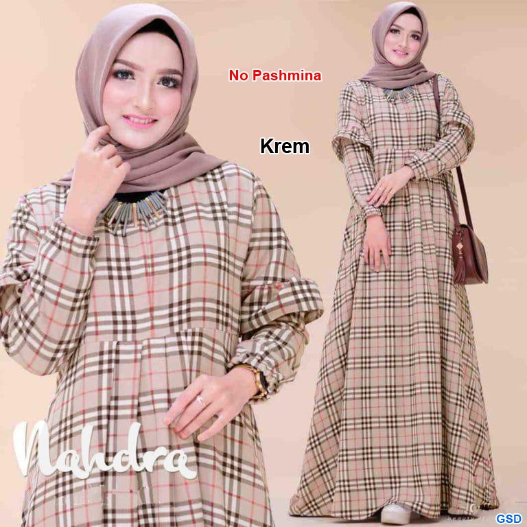 Maxi nahdra/gamis syari muslim wanita/maxi dress kotak muslim/fashion muslim murah/dress muslim