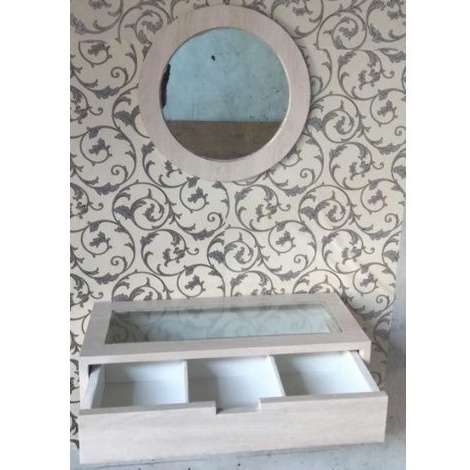 meja rias gantung dinding/tolet bonus siku penyangga