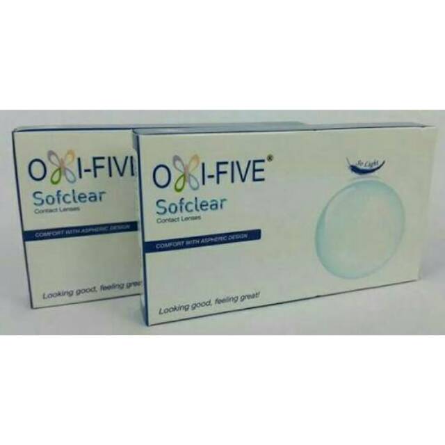 

Oxyfive clear softlens bening bulanan monthly ready minus 050 - 10.00 mata sensitif