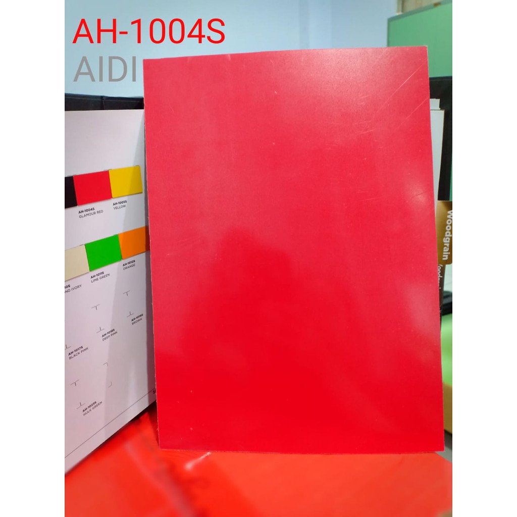 AH 1004S HPL GLAMOUR RED HPL MERAH POLOS HPL SOLID HPL POLOS HPL AIDI 1004 S