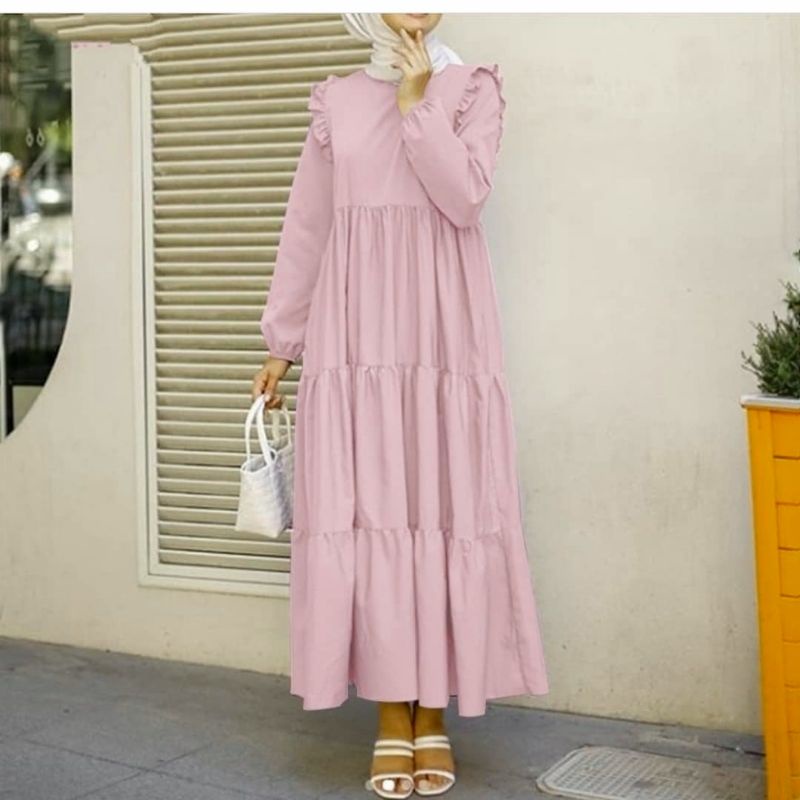 Midi dress sakhila import premium tidak mudah kusut