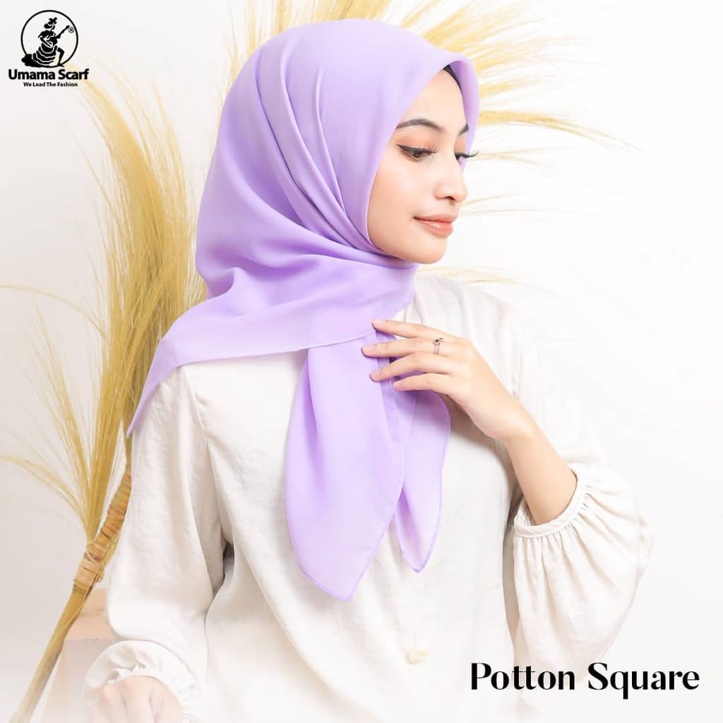 Umama Scarf - Kerudung Polos Segi Empat Potton Square-1