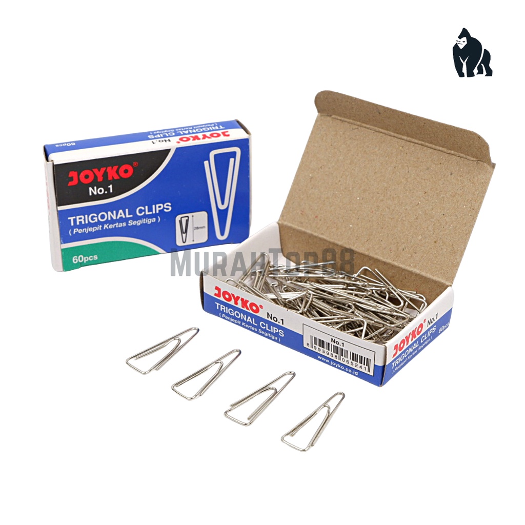 

Trigonal Paper Clip No.1 Joyko / Klip Penjepit Kertas Segitiga [PER BOX, 60 PCS]