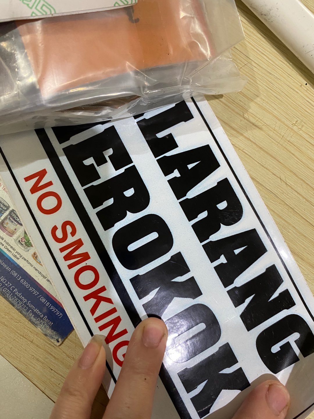 Sticker Stiker Tanda Sign Dinding Dilarang Merokok