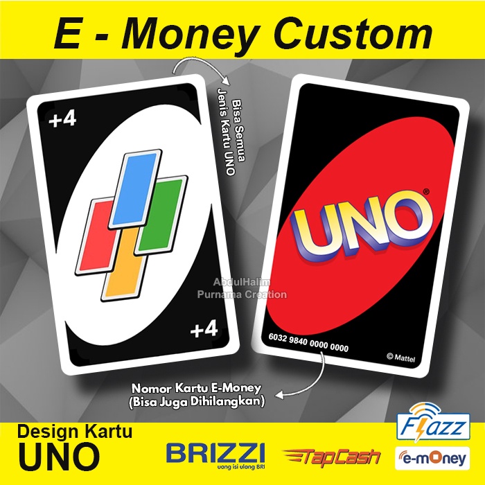 Jual Emoney Uno Kartu Uang Elektronik Design Custom Uno Card Cetak 2