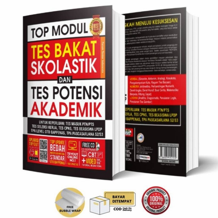

PROMO TERMURAH BUKU TOP MODUL TES BAKAT SKOLASTIK DAN TES POTENSI AKADEMIK KPL252