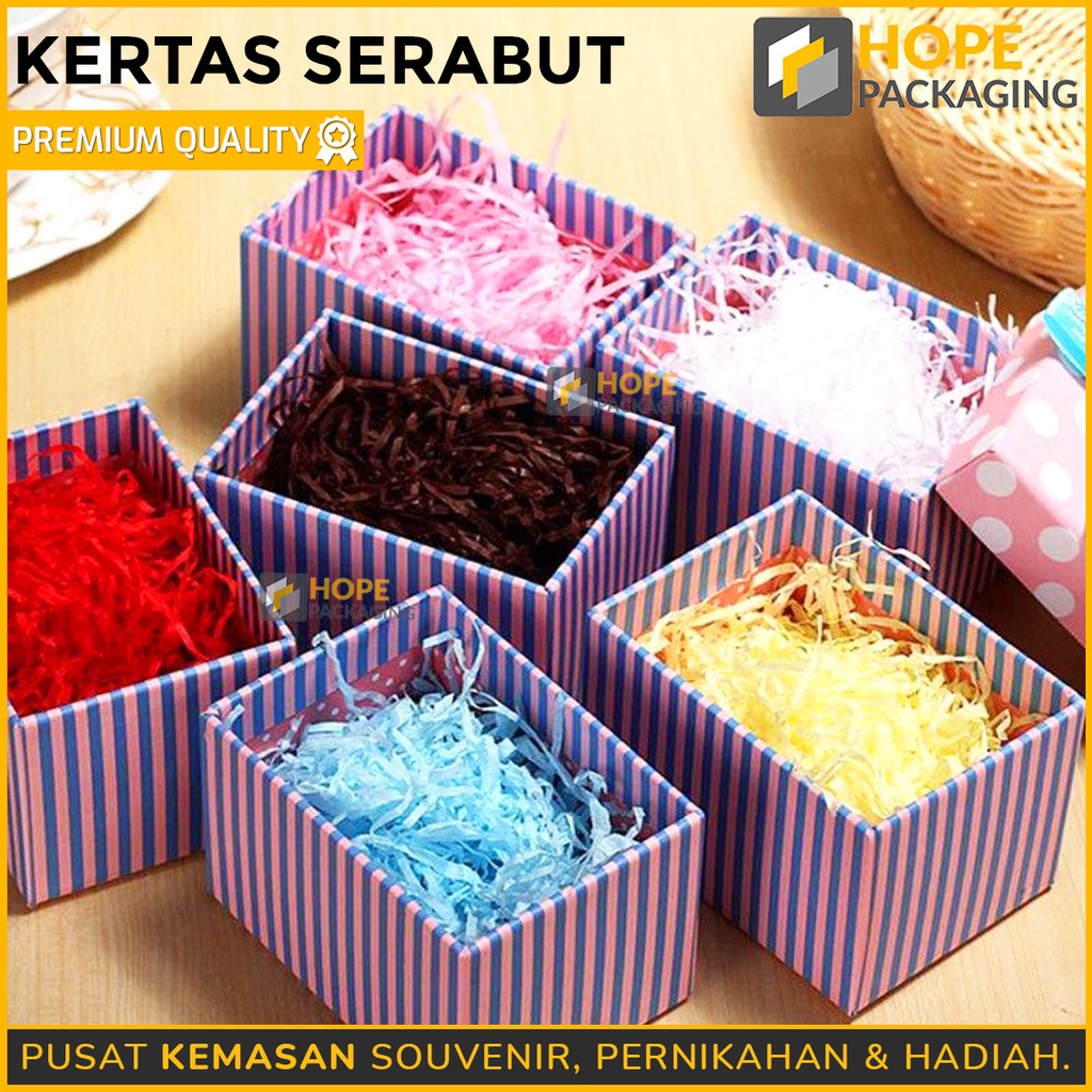 Kertas Serut Isian Hampers Kertas Cacah (25gr) / Alas Kotak Kado Packing Shredder Paper kertas serabut