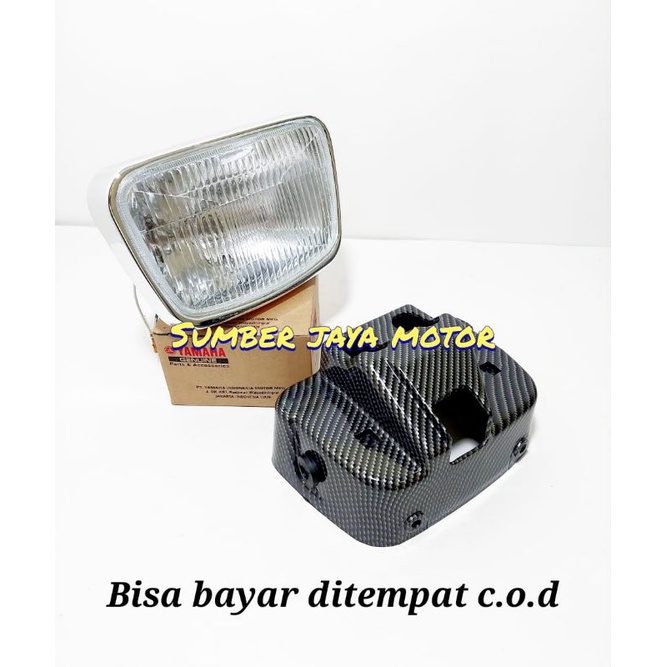 Reflektor Lampu Depan Assy Rx King rxking oval batok Carbon Celub