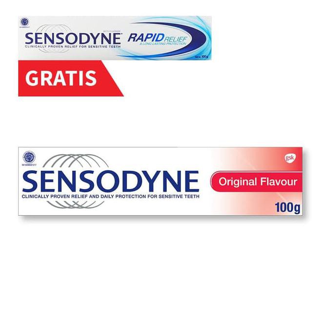 Sensodyne Essential Care Original 100Gr + Rapid Relief Advanced Care Best Seller