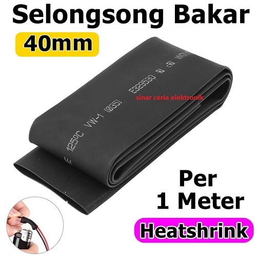 Heatshrink / Heat shrink / Solatip Bakar 40mm Heat Shrink Tubing Tube selongsong Kabel Bakar 40mm