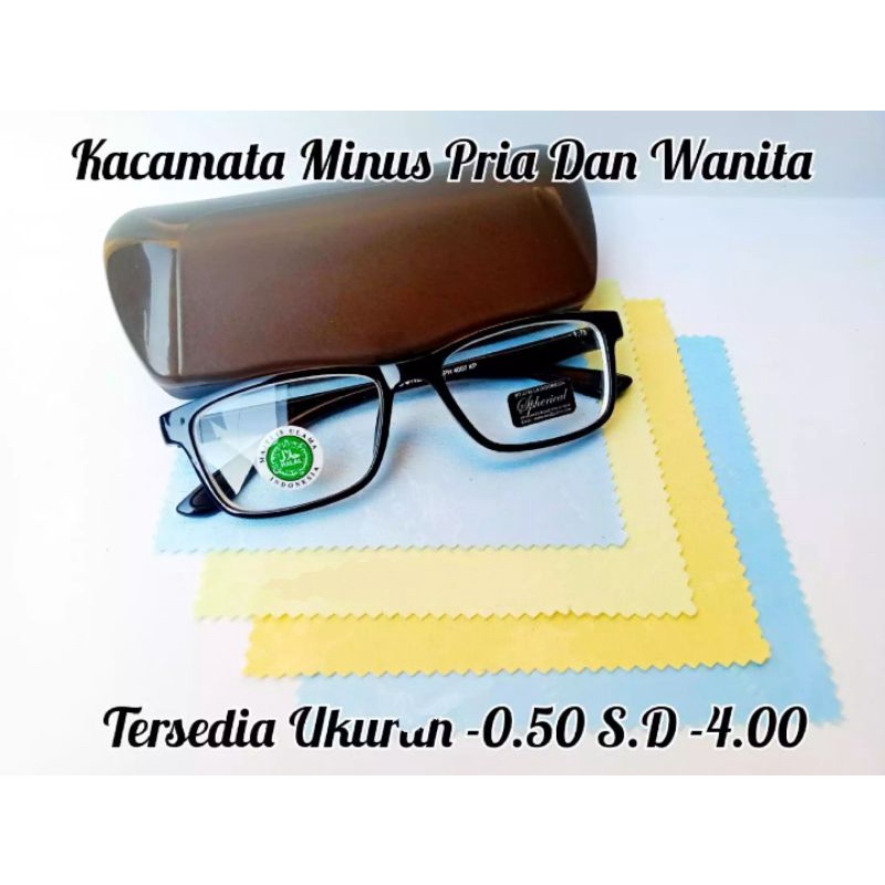 Kacamata Minus Spherical Frame Kecil Mika Ukuran 50 sampai 400 / 0,5 sampai 4 Free Box dan Lap