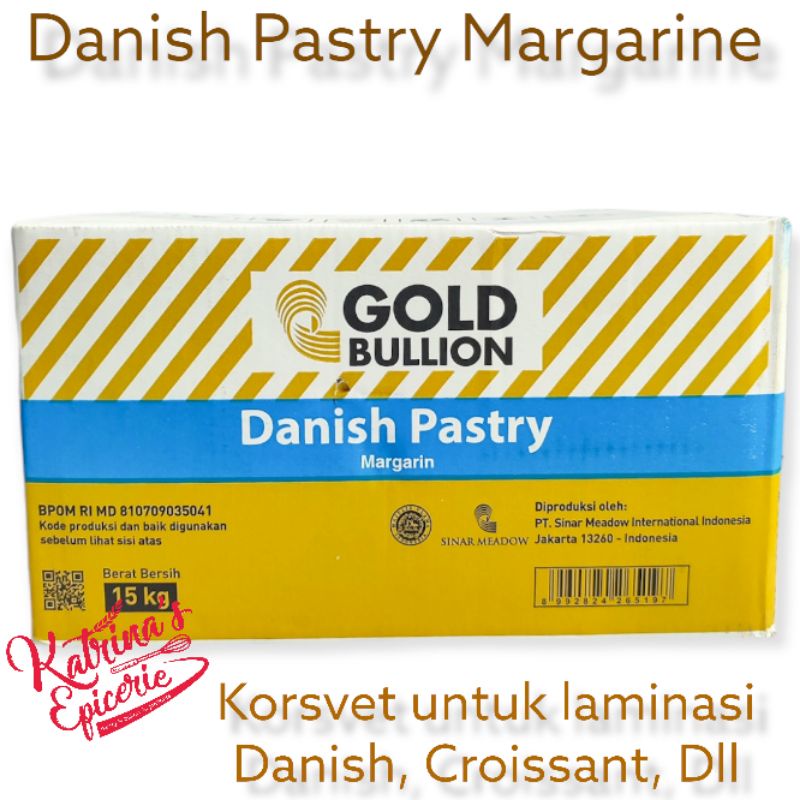 

Gold Bullion Danish Pastry Margarine 500 Gram Untuk Laminasi Cromboloni Croissant Croffle dll 500 Gram