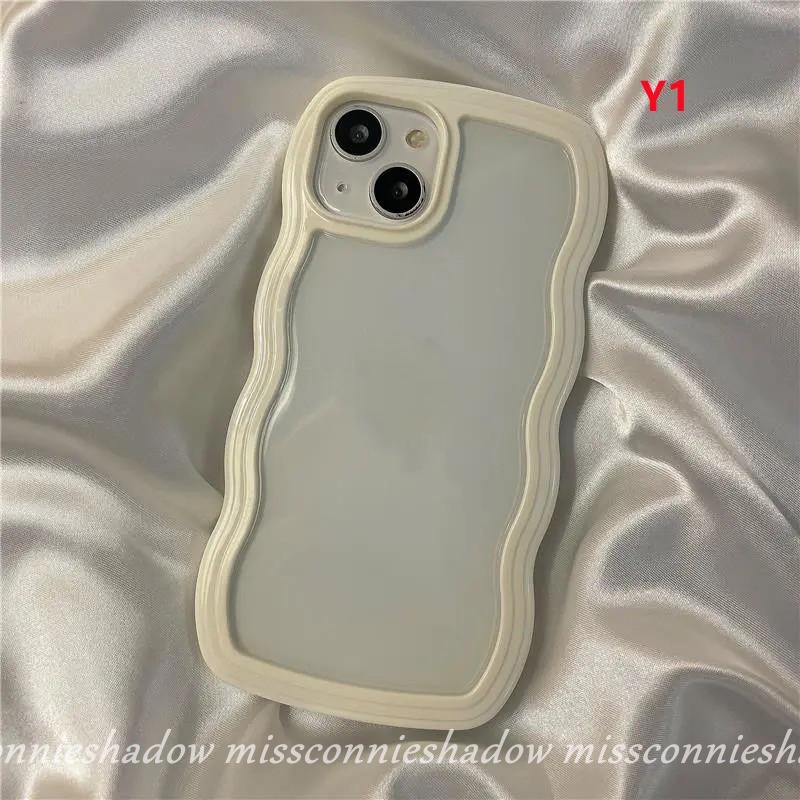 Vivo Y02 Y35 Y15s Y21 2021 Y12i Y16 Y15A Y33s Y21s Y12 Y20 Y15 Y11 Y11s Y20i Y20s G Y12s Y50 Y91C Y1s Y91 Y95 Y30 Y30i Y50 Padat Murni Macaron Candy Color Bening Lembut Bergelombang Edge Case
