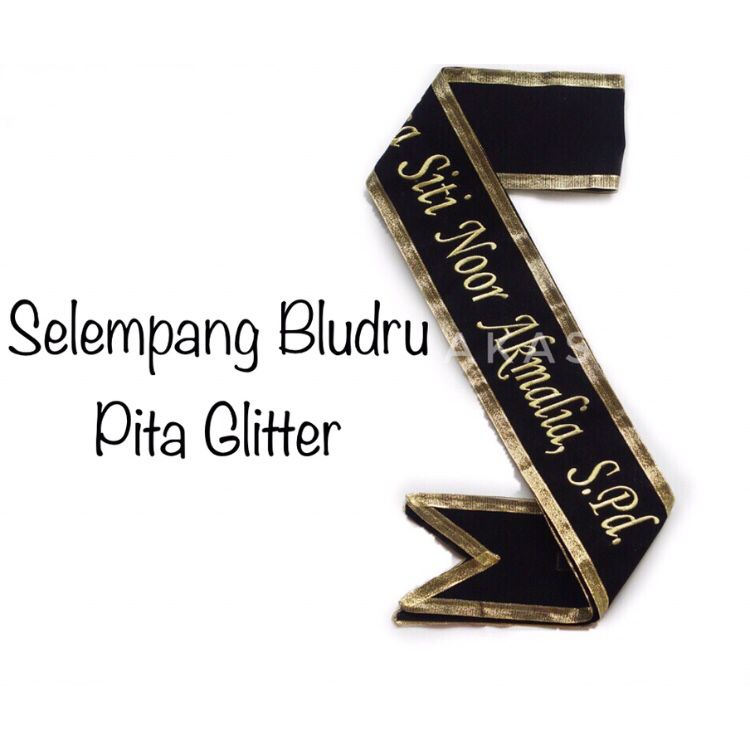 SELEMPANG WISUDA BLUDRU PITA BORDIR KOMPUTER