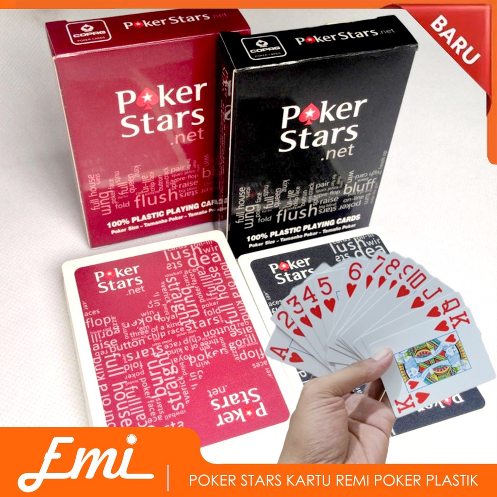 Poker Stars Kartu Remi Poker Plastik