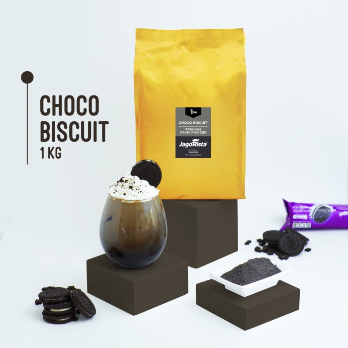 

(BISA COD) 1 Kg Jagorista - Choco Biscuit - Premium Bubble Drink Powder