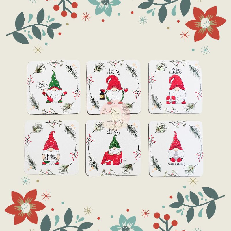 

kcutie - Sticker Label Natal Christmas lucu 5x5 cm