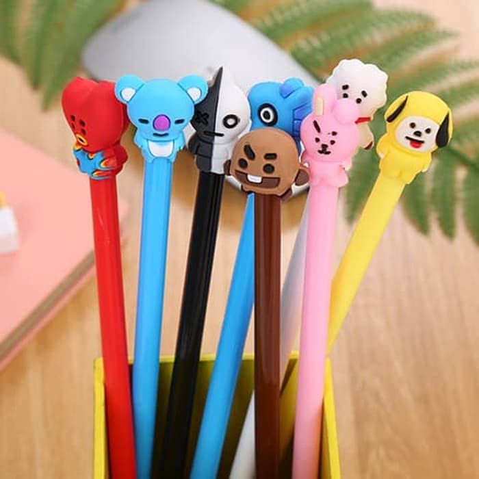 

PULPEN GEL KARAKTER-PULPEN BT21-PULPEN BTS21-PULPEN KOREA-PULPEN GEL MURAH