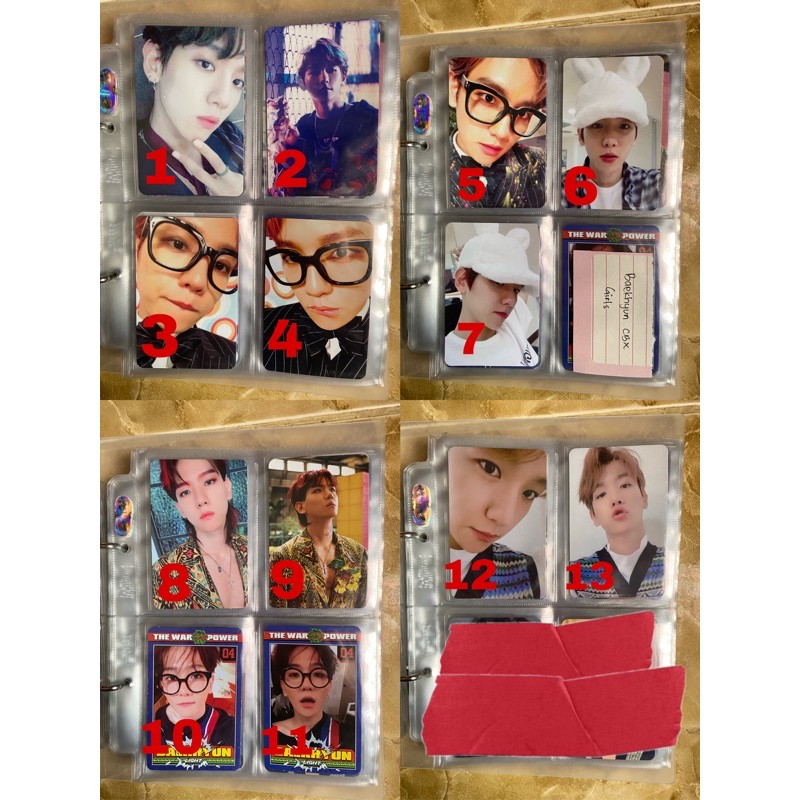 BAEKHYUN PHOTOCARD LOTTO COMING OVER HEY MAMA FOR LIFE KOKOBOP THE POWER UNIVERSE