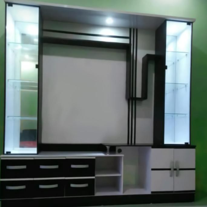 Bufet Tv Partisi Max 55 Inch Rak Tv Lemari Pajangan (Jabodetabek) Flowerbean23