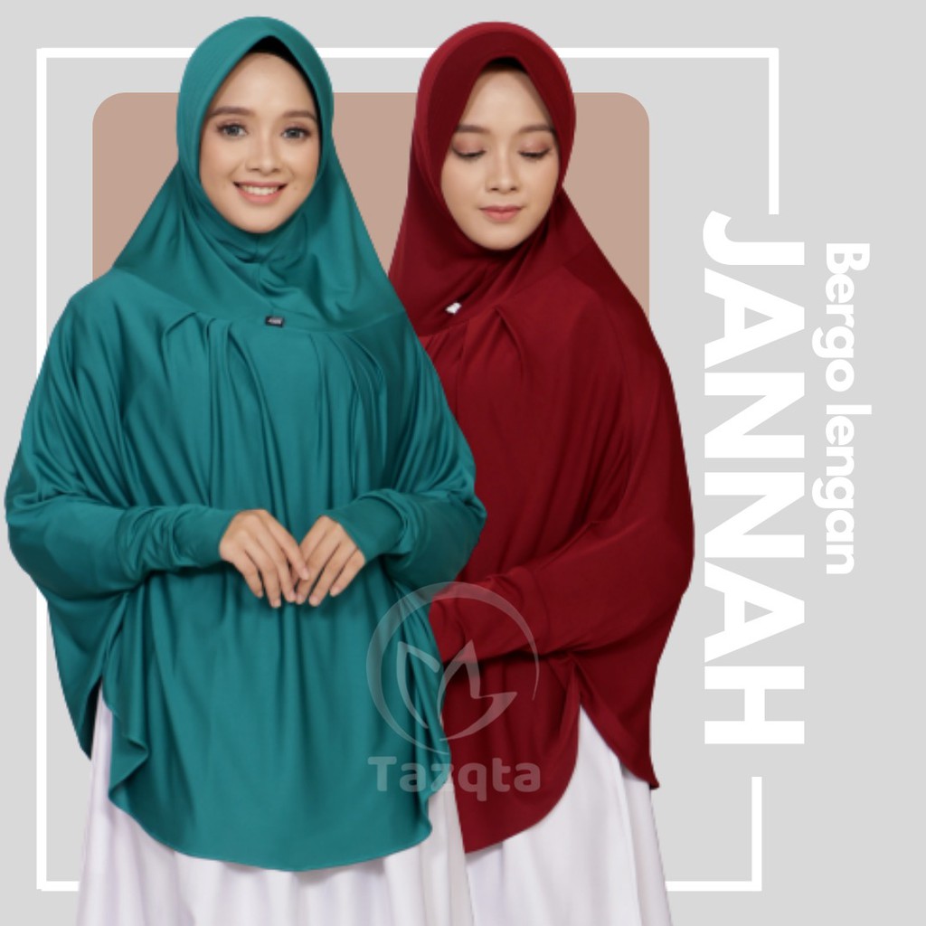 kerudung lengan Jannah/ jilbab lengan/ bergo lengan/ hijab