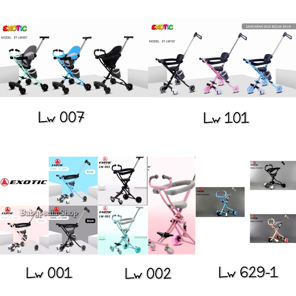 Exotic Magic Stroller LW 001/002/005/007/008/009/101/201/629-1/129 Kereta Dorong Bayi