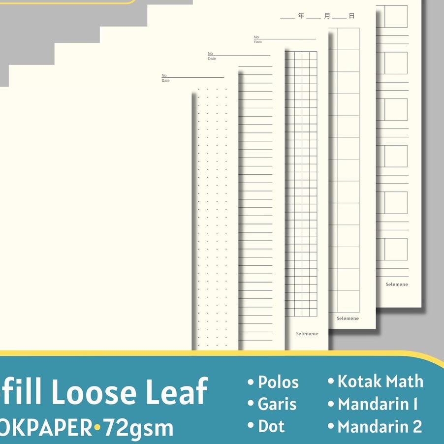 

Diamond Promo✔️ Isi Loose Leaf A5 B5 Bookpaper - Refill Binder Dotted Grid Plain Mandarin 5.5 Product HOT/【Import Terlaris】/Star 3.3/『Terlaris』/【Promo Hari Ini】