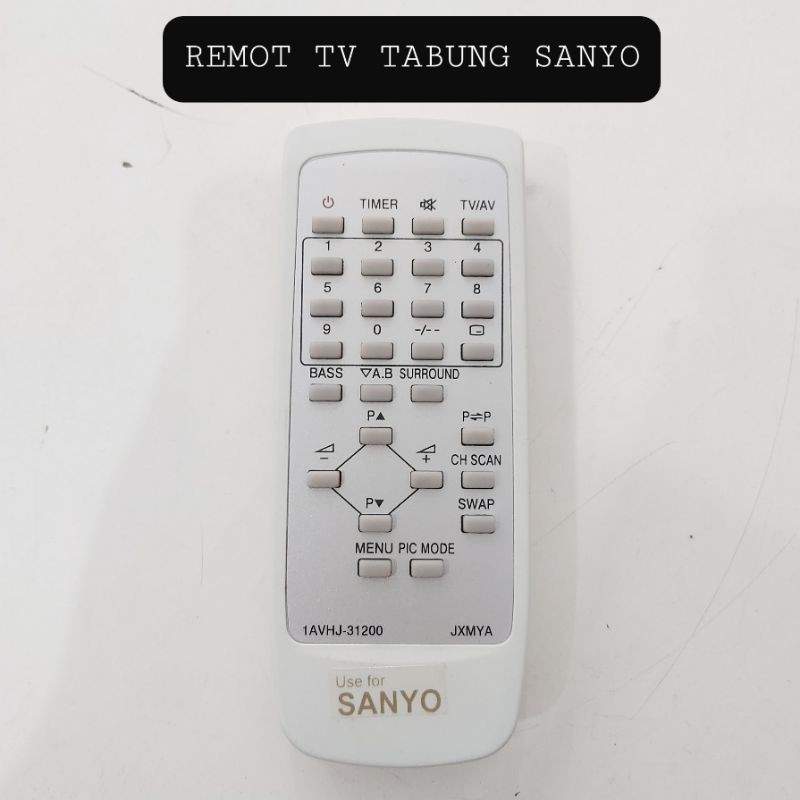 REMOT TV TABUNG SANYO TELEVISI