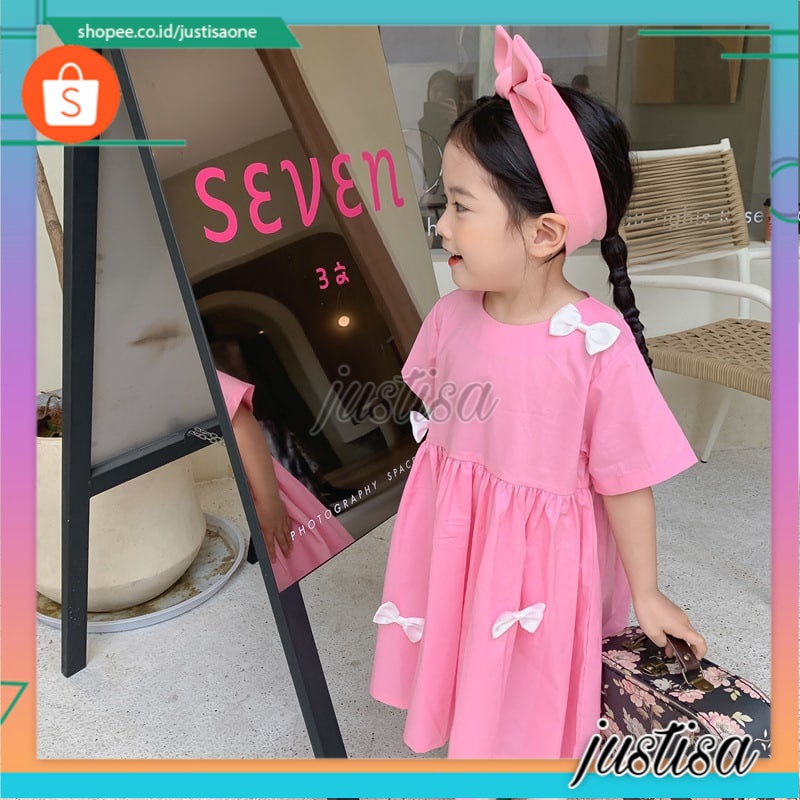 Promo !! Dress anak perempuan import / Dress four black ribbons Ukuran 2-3th / Dress anak trendy