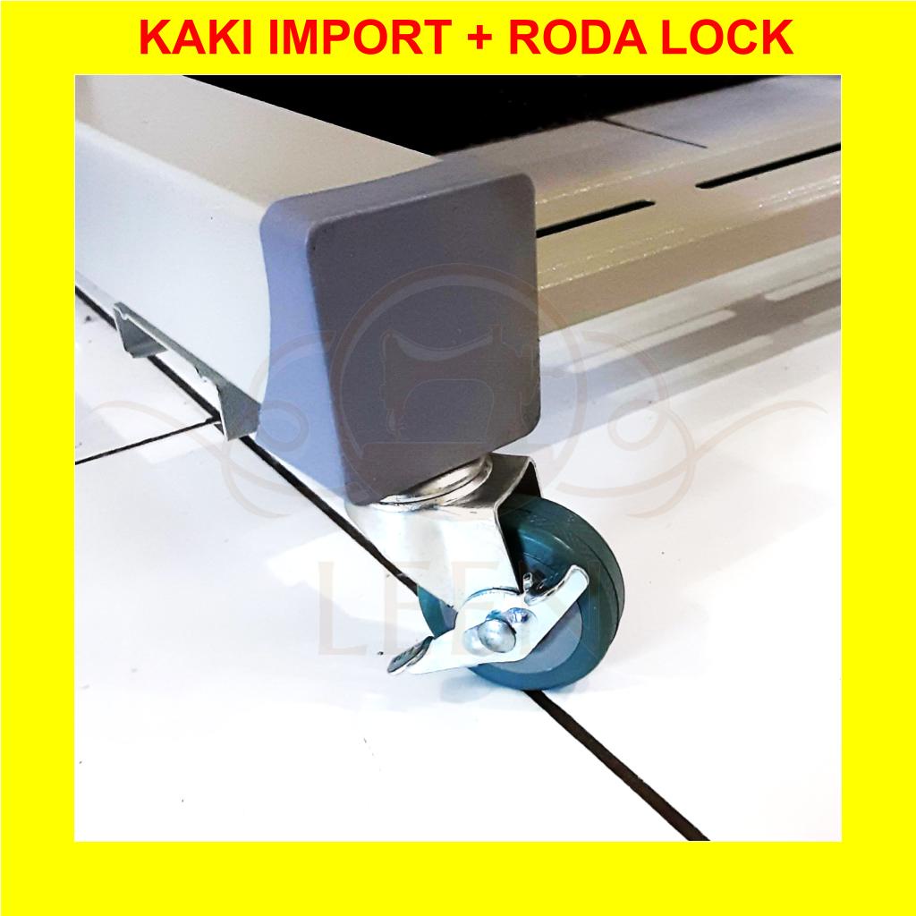 Kaki Mesin Jahit Import + Roda Lock Geser Impor Industri Highseed LEEN