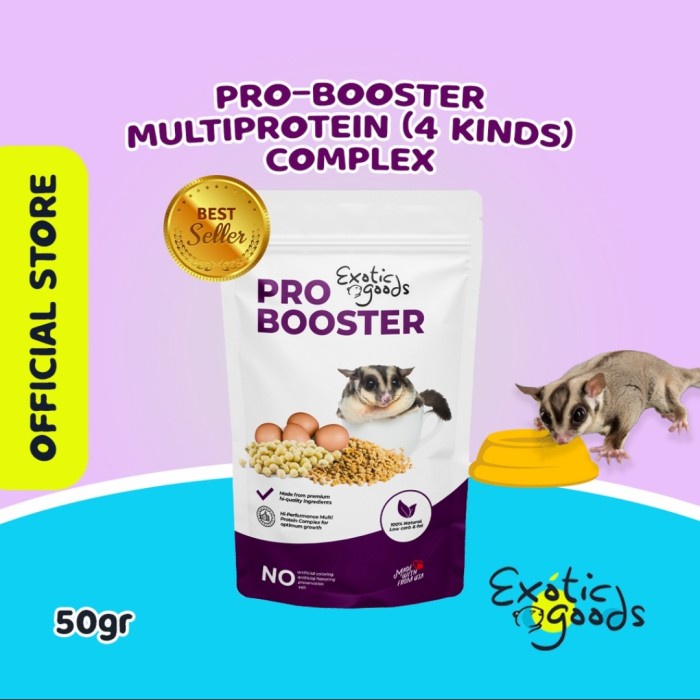 Vitamin Anjing Dan Kucing - Pro Booster 50Gr Probooster Protein Hewan Vitamin Protein Sugar Glider