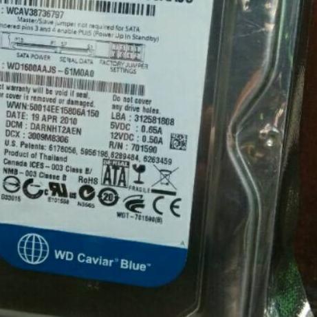 Harddisk WD Blue 160GB Internal PC