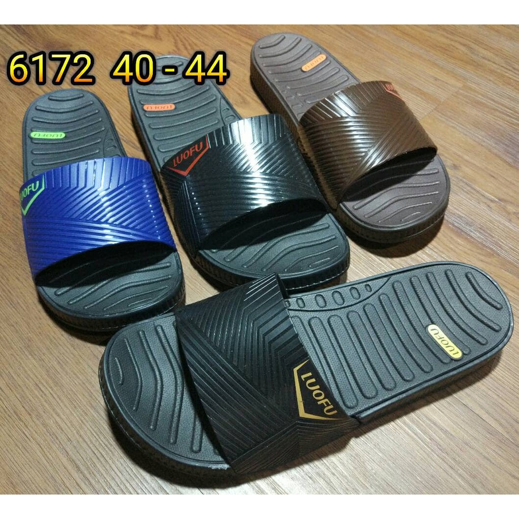jelly sandal luofu pria sendal cowok karet import 6172