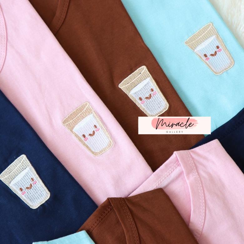 Kaos Wanita Premium / Tshirt Oversize Wanita MILK &amp; BISCUIT - Bordir