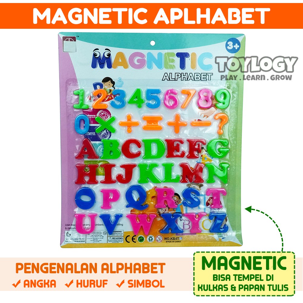  Mainan  Edukasi Anak Magnetic  Alphabet  Abjad ABC Angka 123 