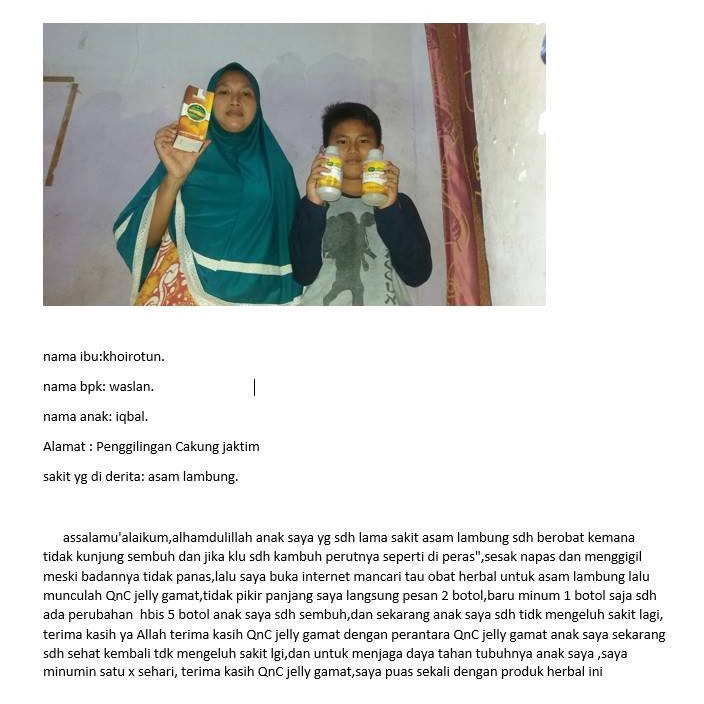 Obat Penyakit Lambung, Caara Tepat Obati Maag Kronis, Asam Lambung, Mual Mual, Perut Bengah, Sakit Ulu Hati, Muntah, Terbukti Sembuh Dengan QnC Jelly Gamat-1